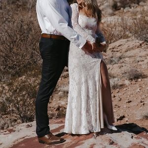 LULU’S WHITE LACE DRESS